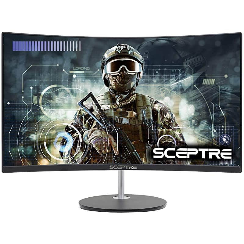24" Curved 75Hz Gaming LED Monitor Full HD 1080P HDMI VGA Speakers, VESA Wall Mount Ready Metal Black 2019 (C248W-1920RN)