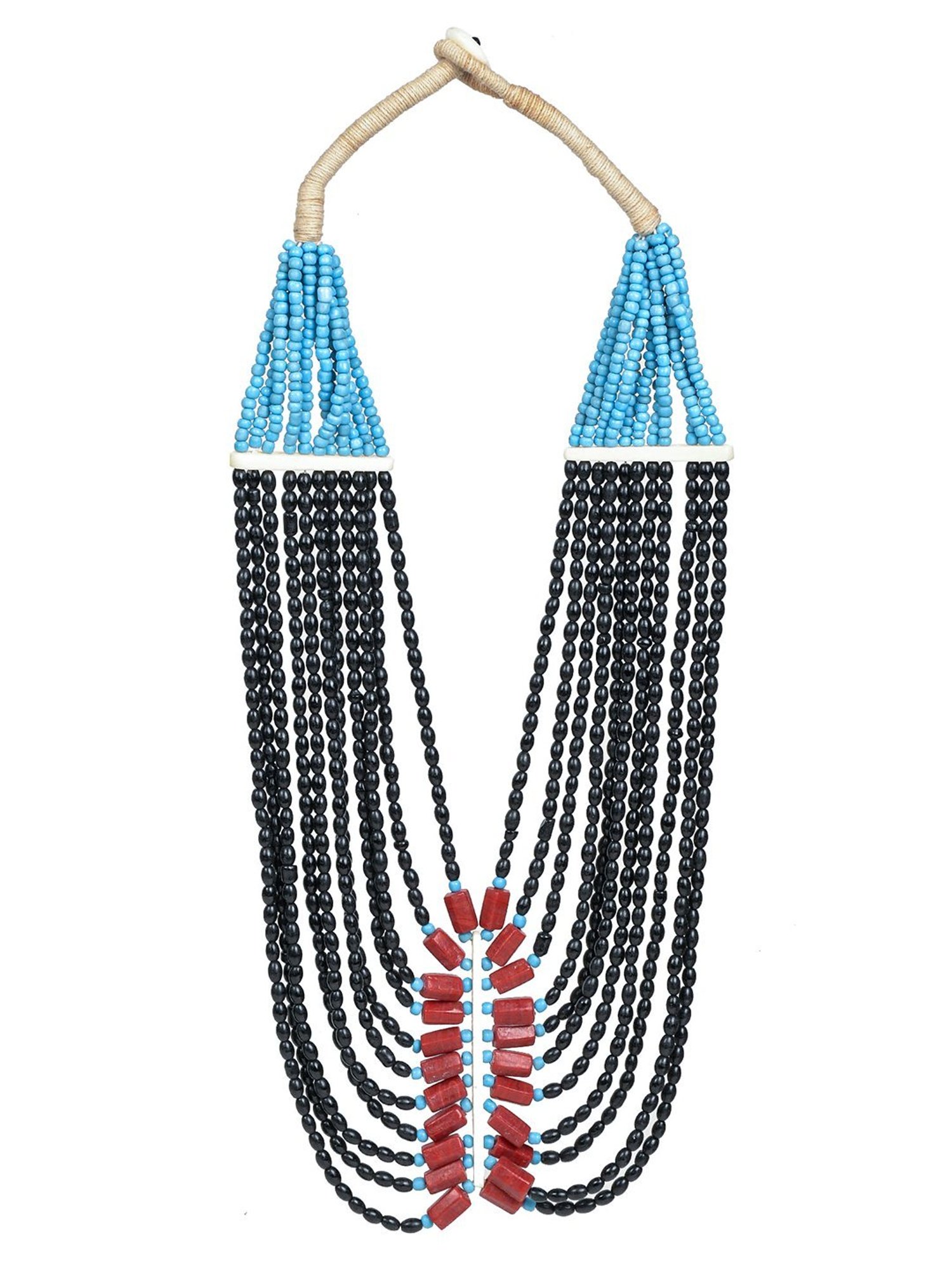 Imli Street Multicolor Vintage Naga Beaded Tribal Necklace