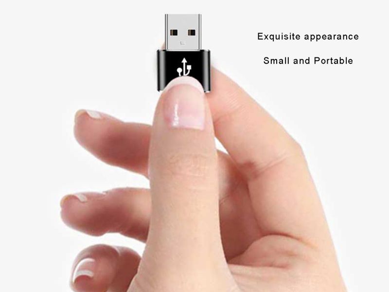 USB C 3.0 Female to USB3.0  Male Adapter (2 Pack) (Upgraded Version),Type C to USB A Connector,Works with Laptops,Chargers,and More Devices with Standard USB A Interface (Black)