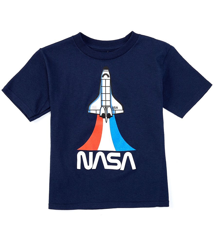 NASA Little Boys 2T-7 Short-Sleeve Americana Rocket Tee