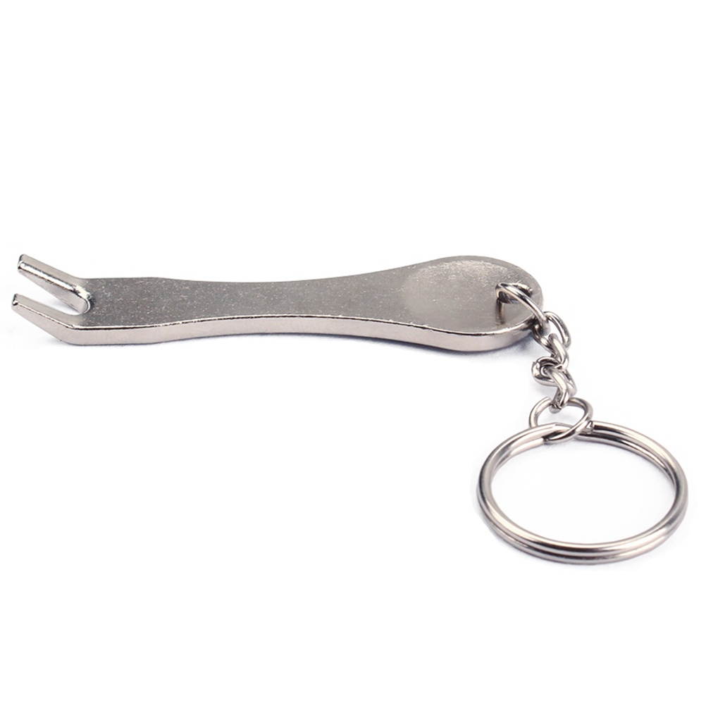 Guitar Bridge Pin Puller String Nail Peg Puller Musical Tool Keychain for Acoustic Guitar Ukulele Bass Banjo Dobro Mandolin (Silver)