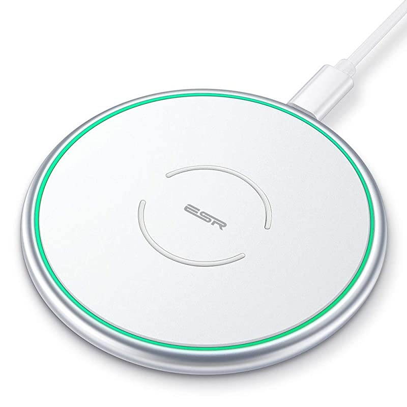 Upgraded  Wireless Charger Metal Frame UltraThin Fast Charging Pad 75W for iPhone SE1111 Pro11 Pro Max 10W Fast Charging for Galaxy S20S20 UltraNote10 Pixel 34 No AC Adapter Silver