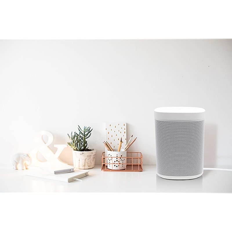 19.5in 2-Pack Power Cord Compatible with Sonos Play One, Sonos Play-1 and Sonos One SL Speaker. Compatible with Sonos Play One Short Power Cable Cord (Short, White)