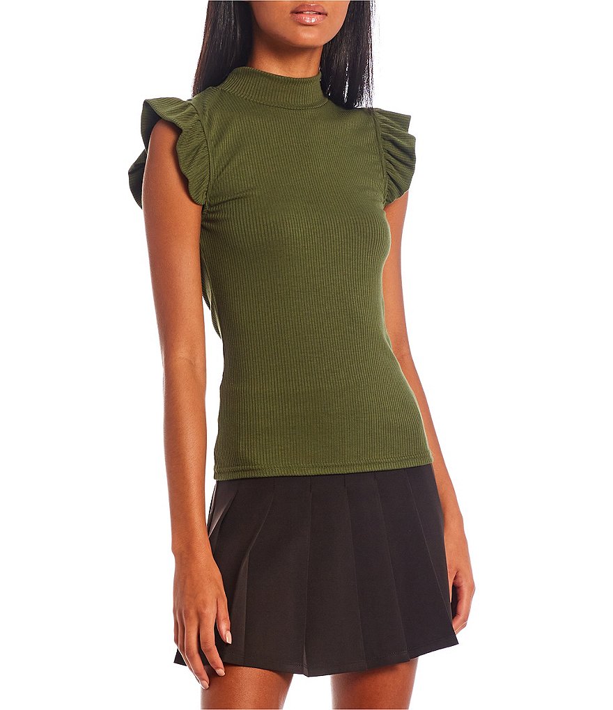 June & Hudson Short Tie Sleeve Knit Tee