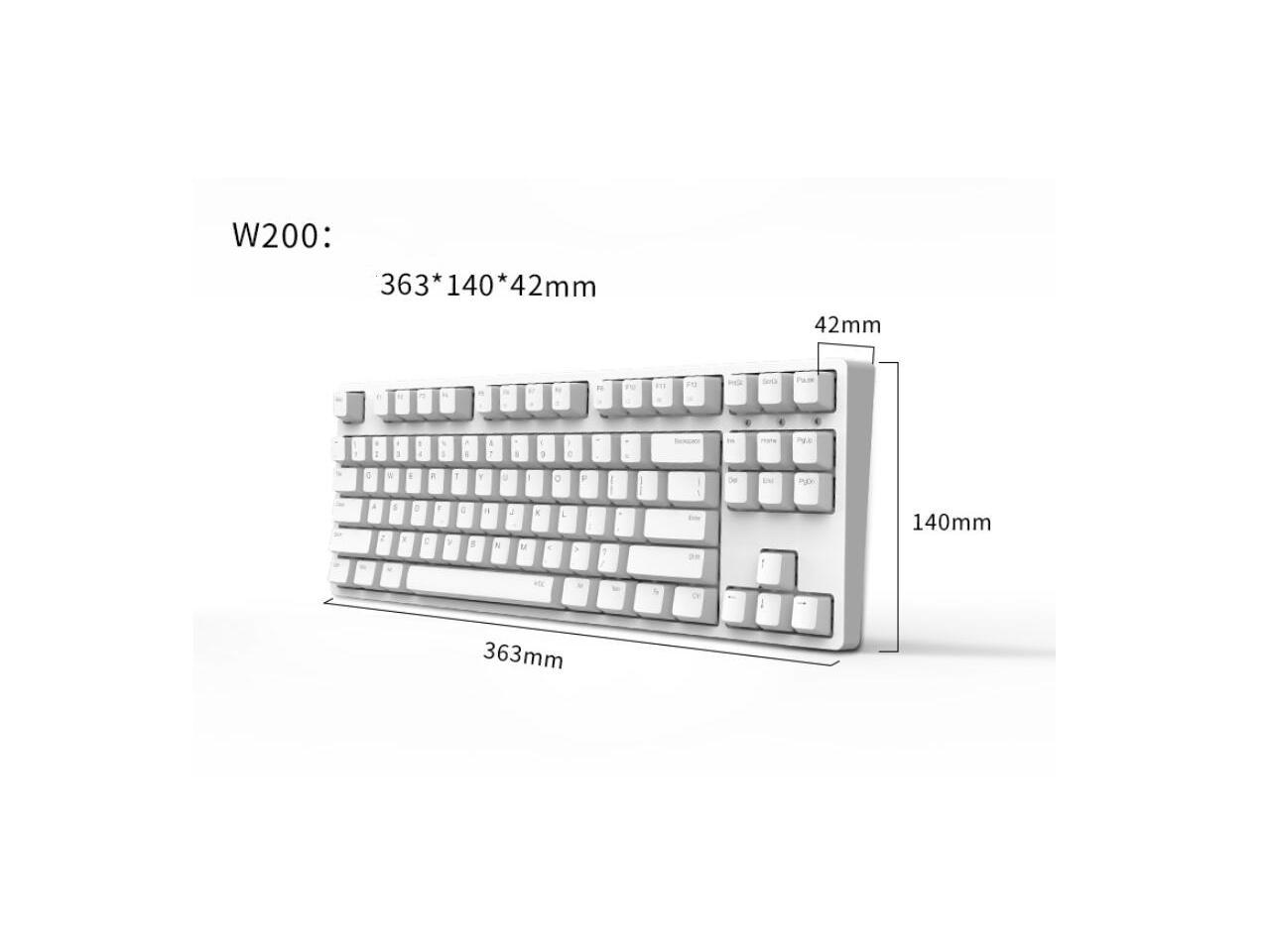 iKBC Typeman W200  2.4Ghz Wireless 87 keys PBT Keycaps Mechanical Gaming Keybaord-Cherry MX Blue( Black)