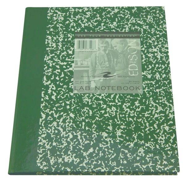 ROARING SPRING 77108 Lab Notebook,8 in. x 10 in.,Green