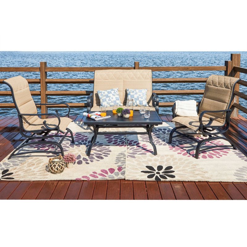 4pc Loveseat Glider Patio Seating Set - Patio Festival