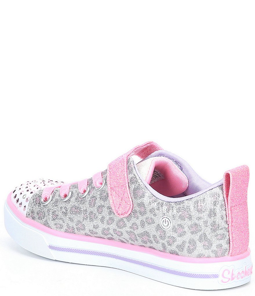Skechers Girls' Twinkle Toes Sparkle Lite-Leopard Shines Light Up Sneakers (Youth)