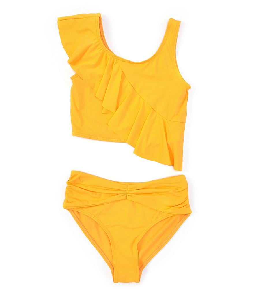 Habitual Big Girls 7-16 Ruffled Tankini Top & Hipster Bottom Two-Piece Swimsuit