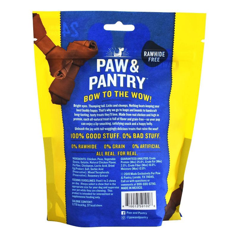 Paw & Pantry Chicken Mini-Bones Dog Treats - 24pk