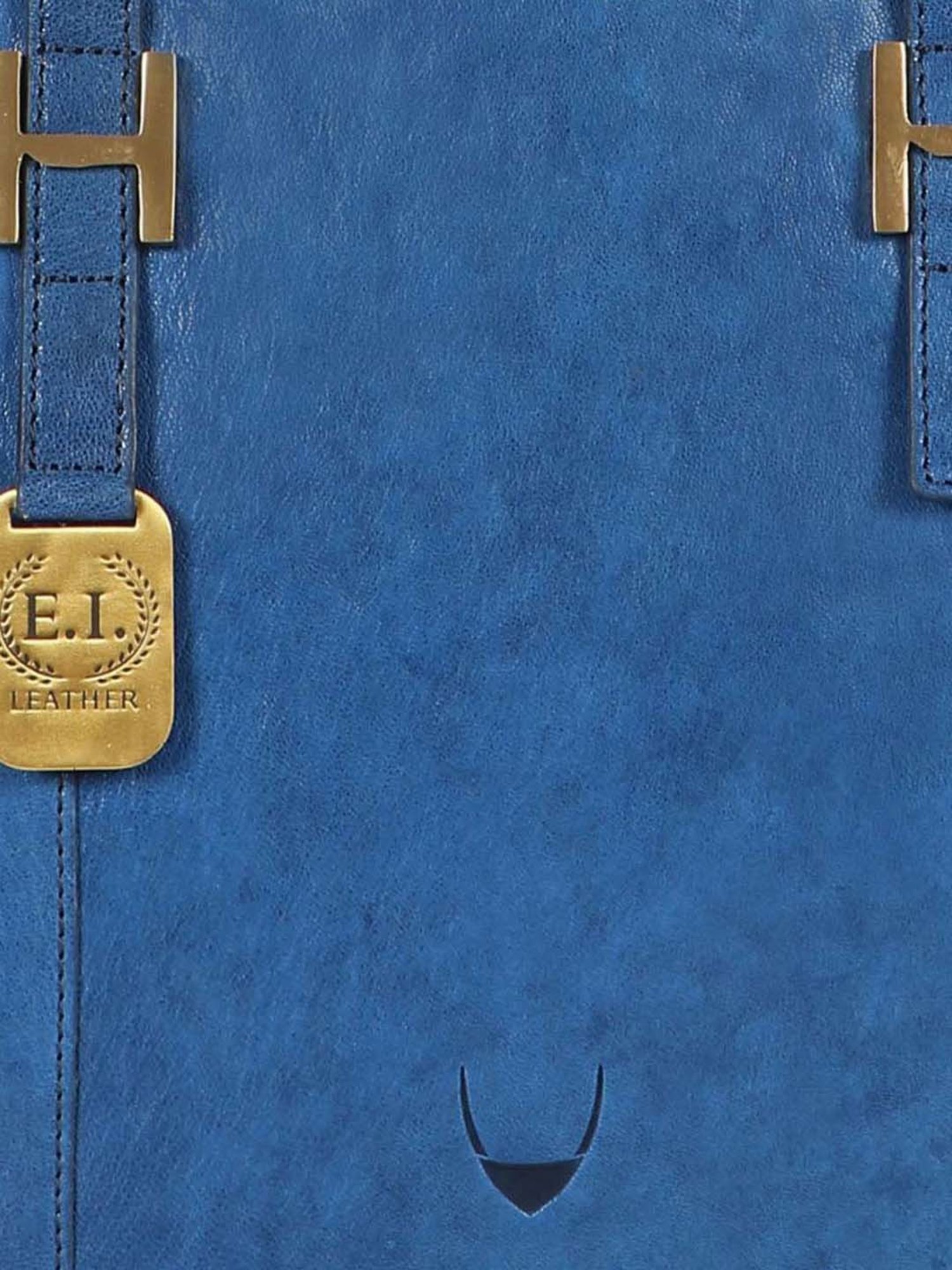 Hidesign Blue Solid Medium Shoulder Bag