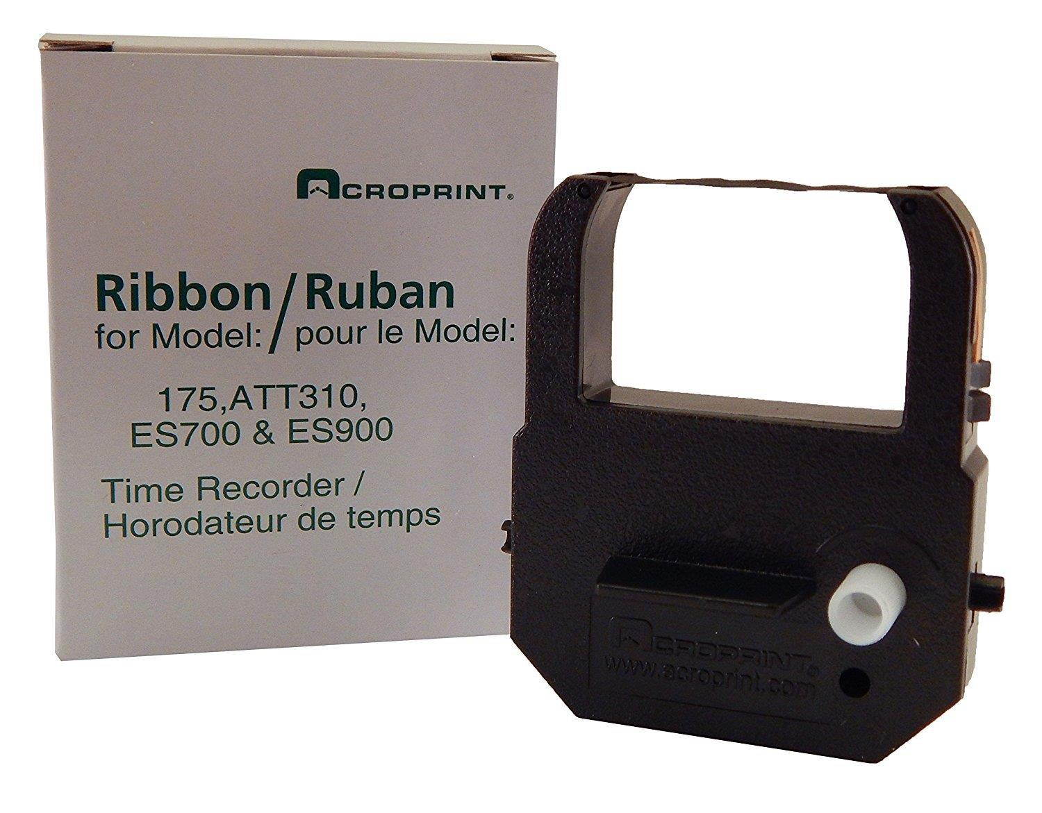 Acroprint 39-0121-000 Replacement Ribbon for Acroprint Model 175, Model 310, ES700 and ES900, Black Time Clock