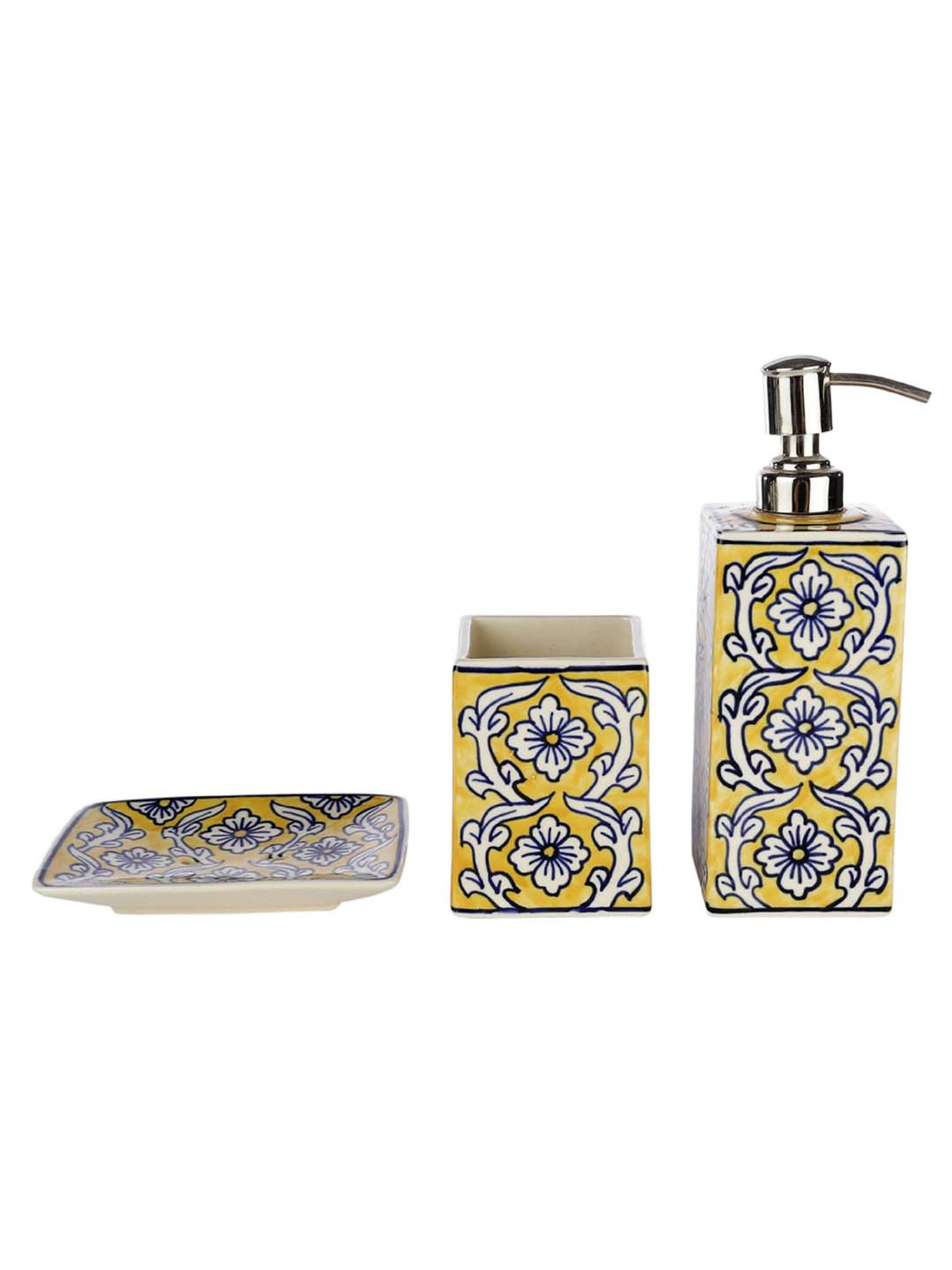 VarEesha Aztec Multicolor Ceramic Bath Accessories - Set of 2