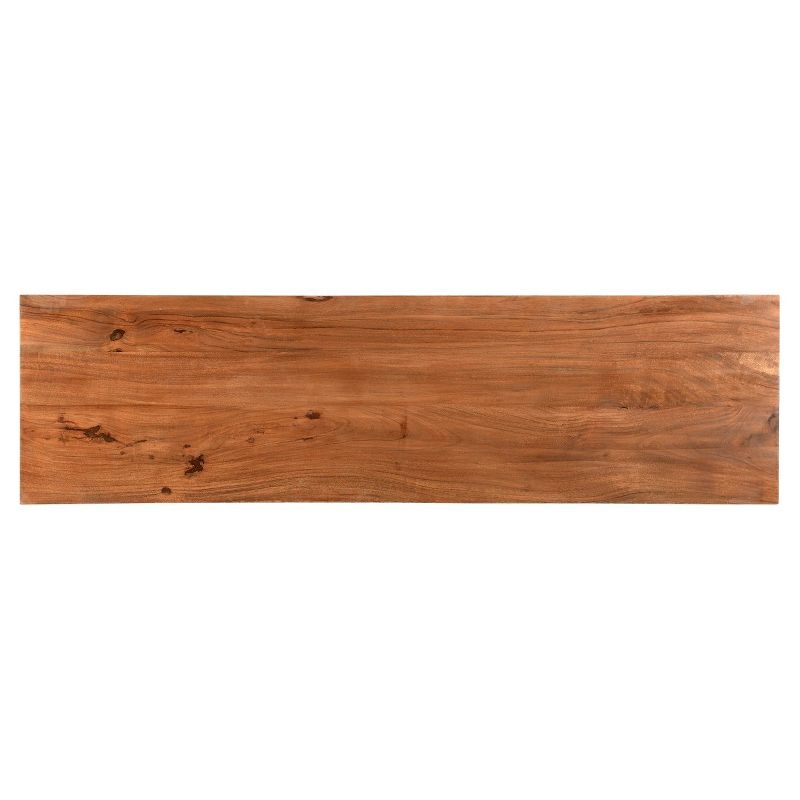 Angled Acacia Wood 71" Bench Brown - Timbergirl
