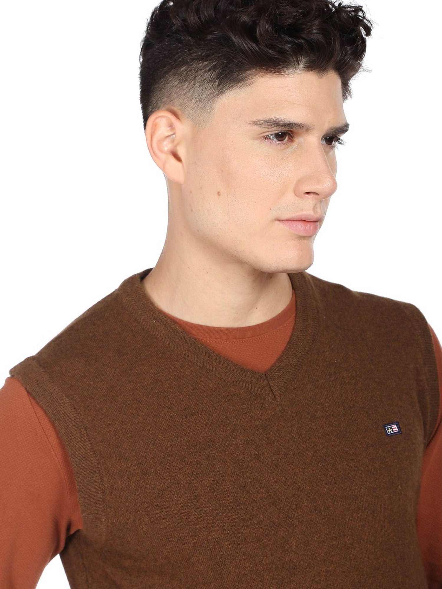 Arrow Sport Brown Regular Fit Sweater
