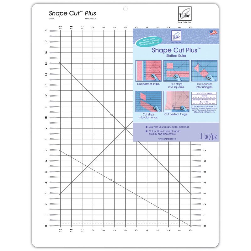 June Tailor Shape Cut Plus Ruler-12"X18"