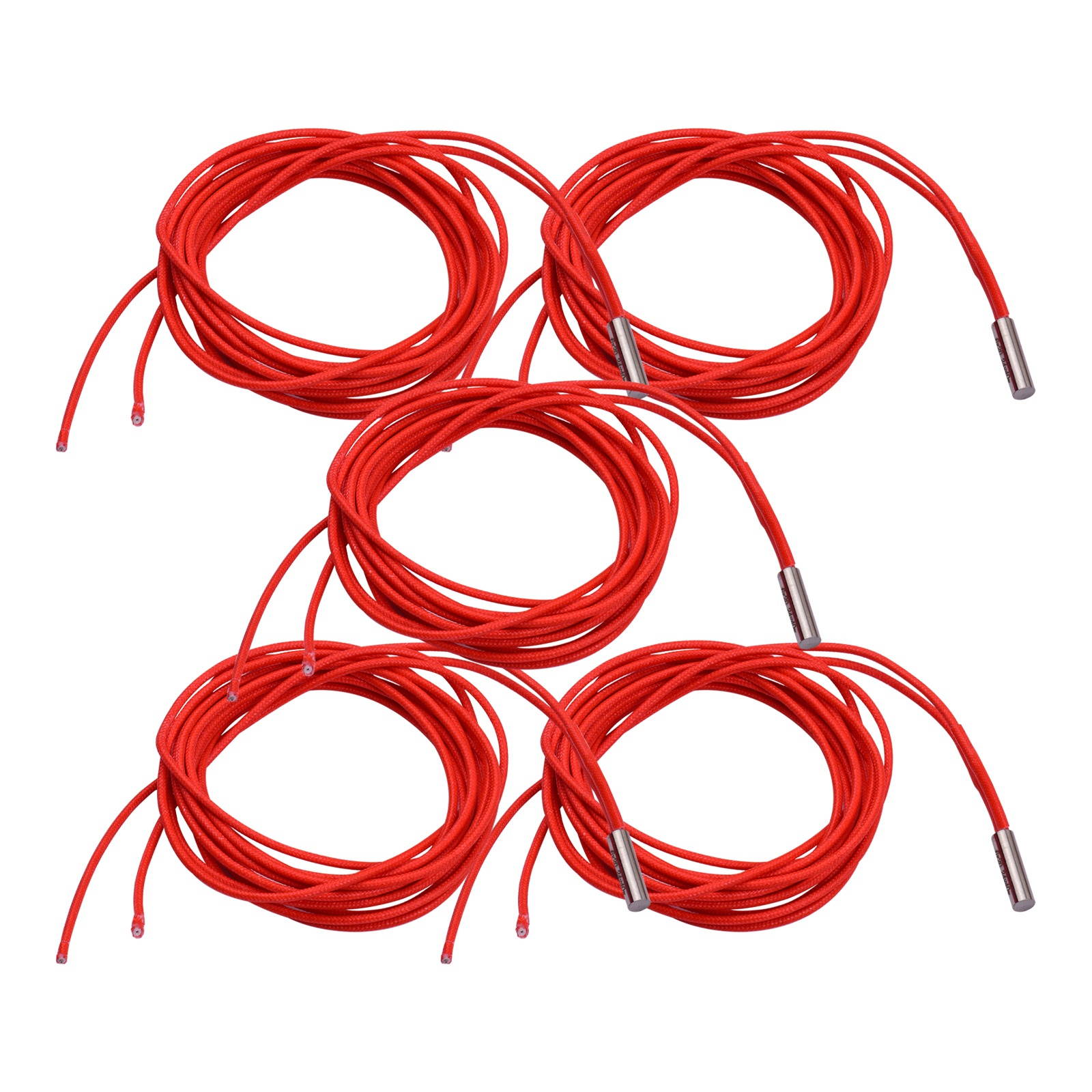 Aibecy 5pcs 24V 40W 6*20mm Single End Cartridge Heater Heating Tube 1.6m/5.2ft for 3D Printer