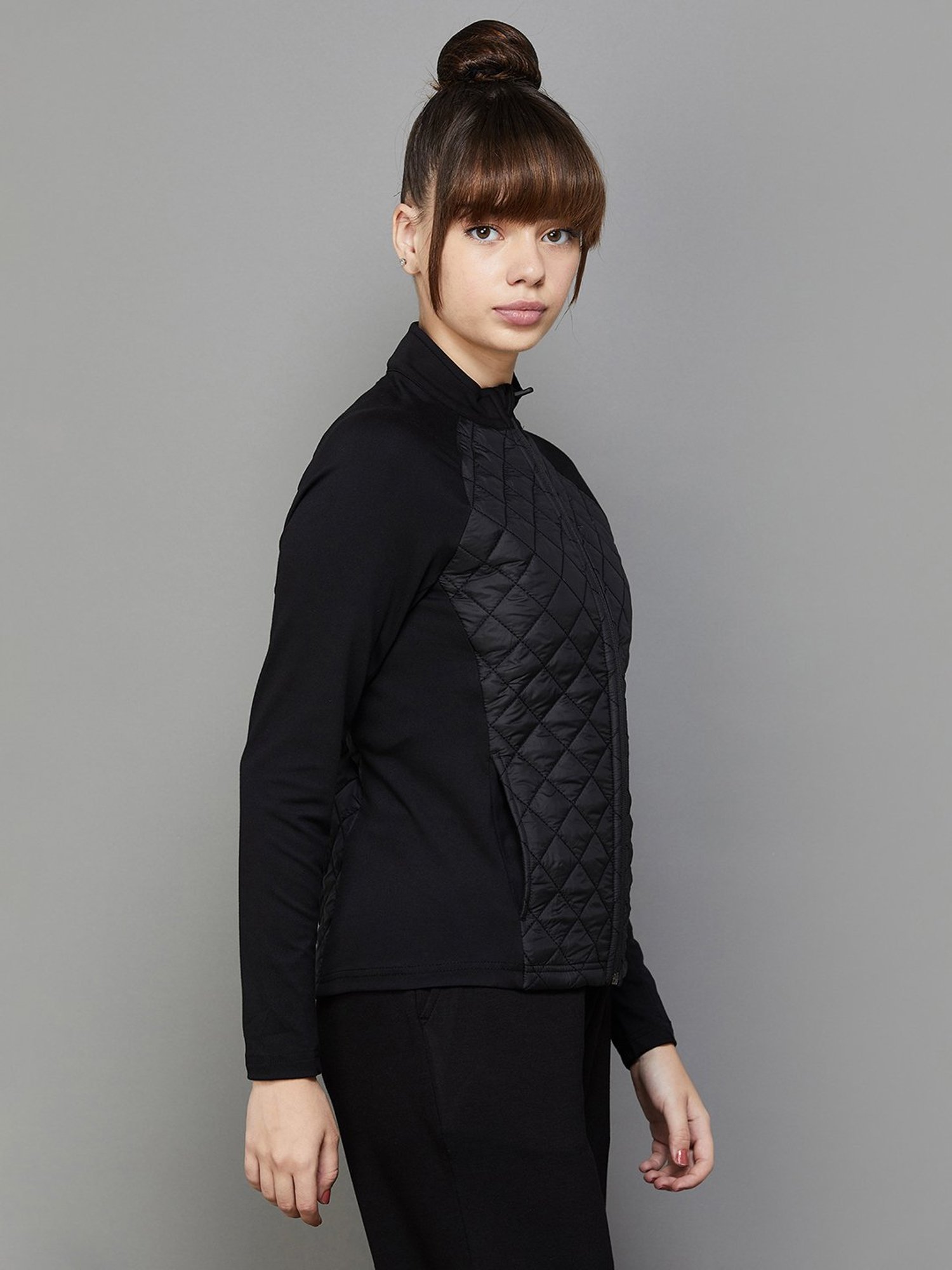 KAPPA Black Quilted Sports Jacket