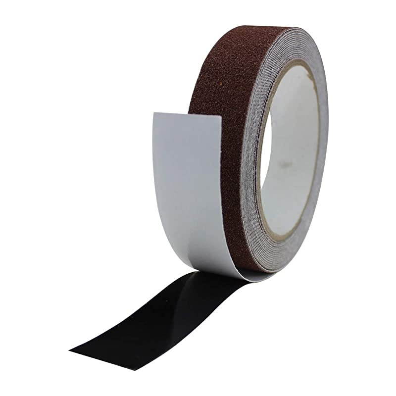 Anti Slip Tape Brown 1 Inch x 164 Feet AntiSlip Traction Tape Roll Weatherproof Safety Non Skid Self Adhesive Grip Tape for Stairs Tread Step Indoor amp Outdoor Use