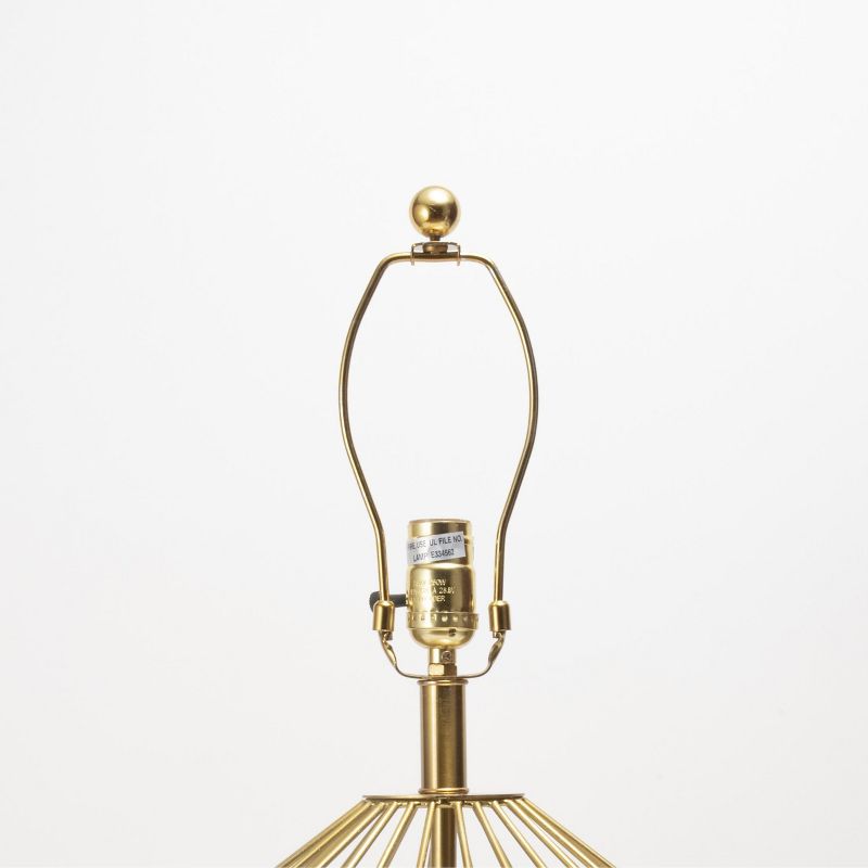 nuLOOM Deltona Iron 29" Table Lamp Lighting - Gold 29" H x 14" W x 14" D