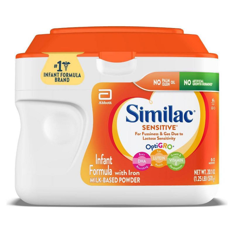 Similac Sensitive For Fussiness and Gas Infant Formula with Iron Powder - 20.1oz
