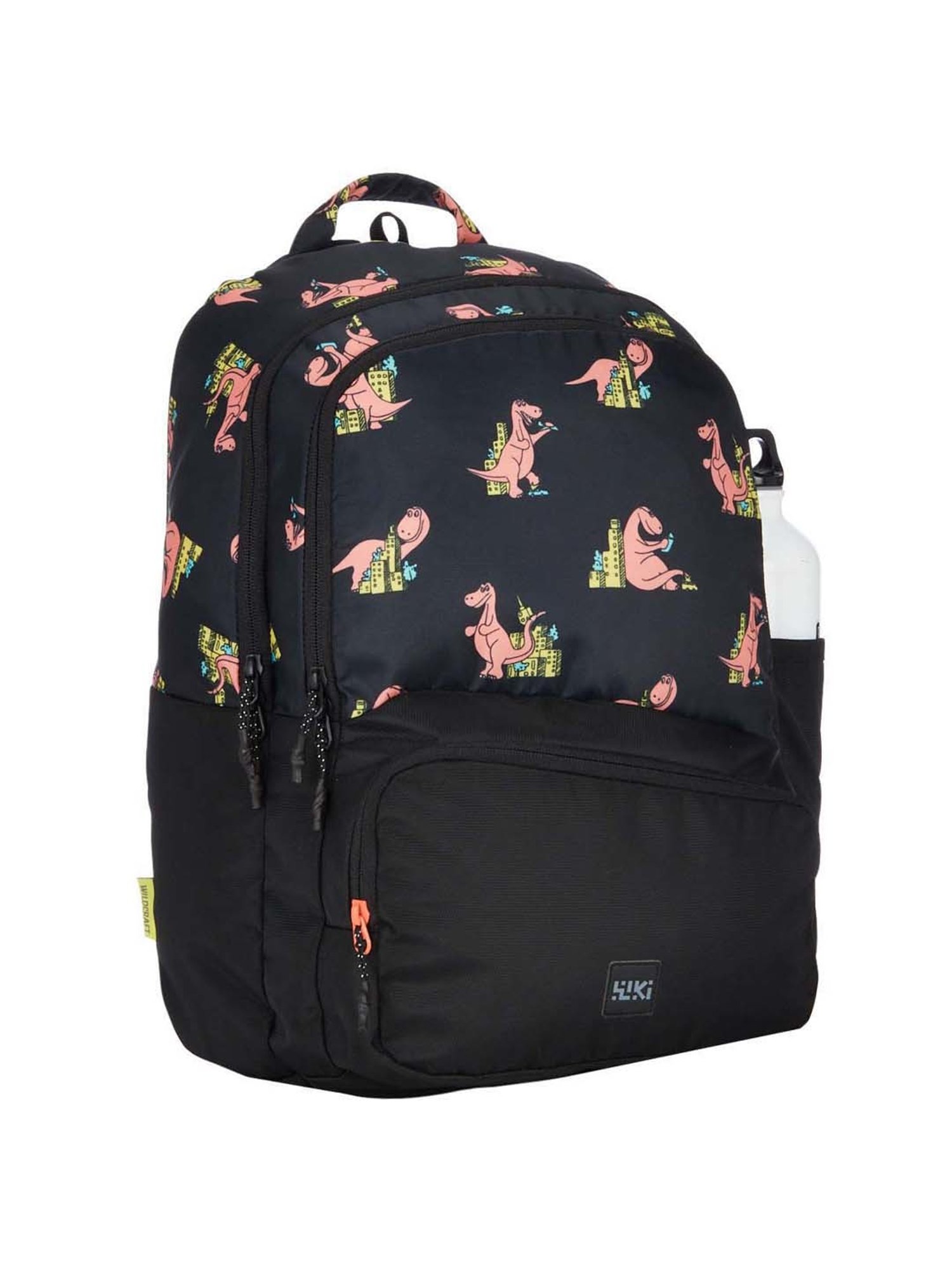 Wiki 24 Ltrs Black Medium Backpack