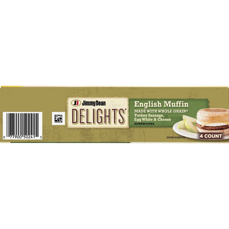 Jimmy Dean Delights Turkey Sausage, Egg Whites, & Cheese Frozen English Muffin - 4ct