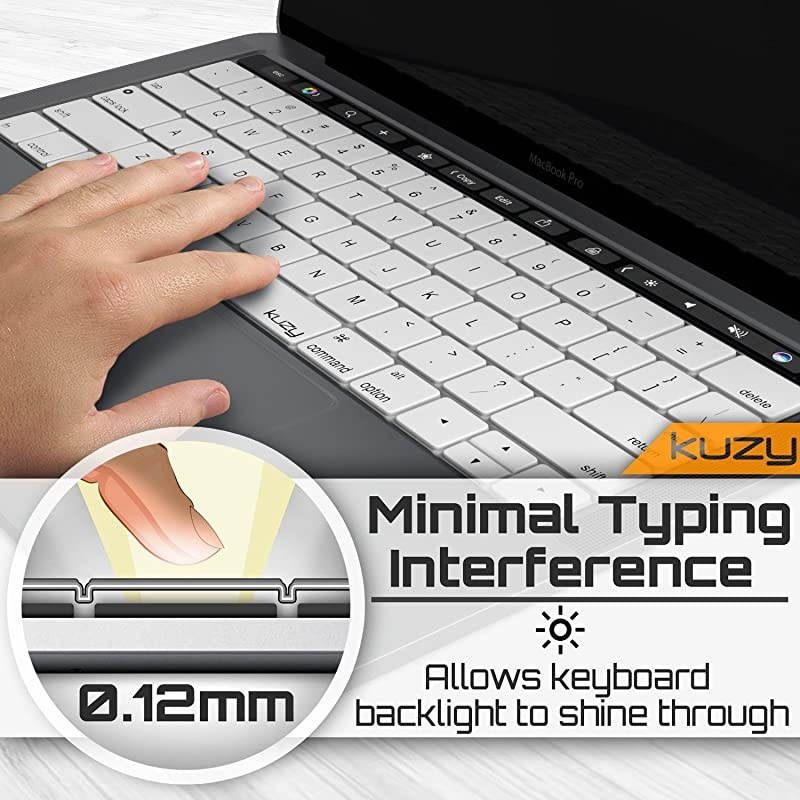 Compatible with MacBook Pro Keyboard Cover with Touch Bar for 13 and 15 inch 2019 2018 2017 2016 (Apple Model A2159, A1989, A1990, A1706, A1707) Silicone Skin Protector, Baby Pink