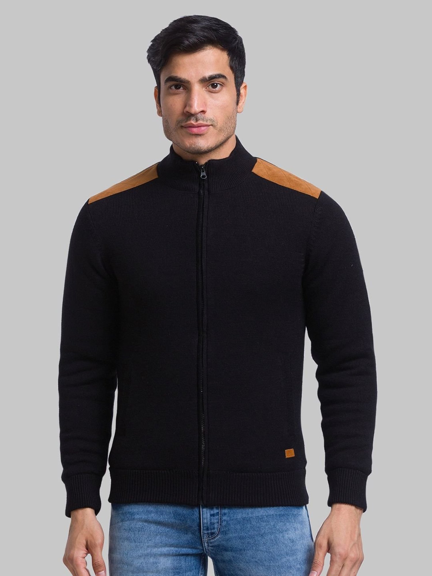 Parx Black Regular Fit Sweater