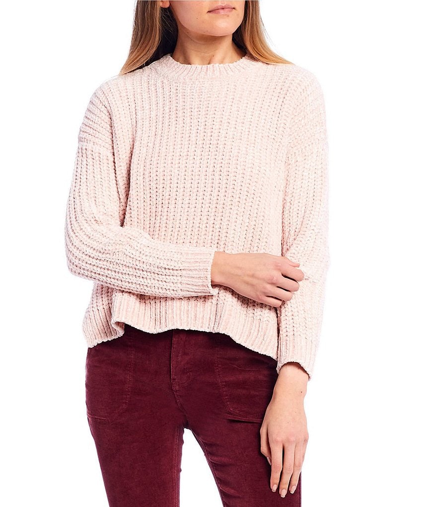 C&V Chelsea & Violet Chenille High-Low Sweater