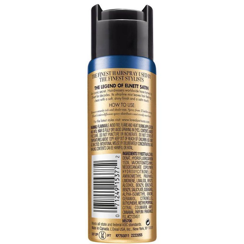 L'Oreal Paris Elnett Satin Trial Size Extra Strong Hold Hairspray - 2.2oz