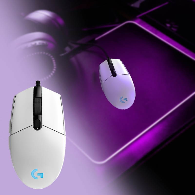 for Logitech G102 6 Buttons 6000DPI Mouse Optical USB Wired Gaming Mouse for Windows 7/8/10/Vista/XP