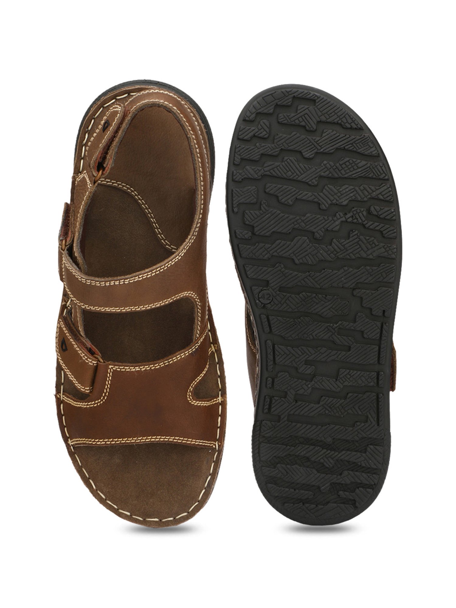 Delize Men's Brown Floater Sandals