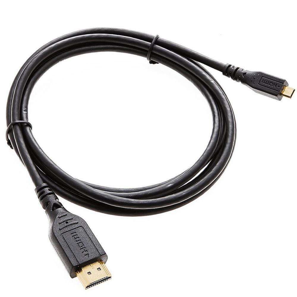 axGear Micro HDMI To HDMI Cable MicroHDMI Video Ver 1.4C Gold Plated Wire 6Ft 1.8M