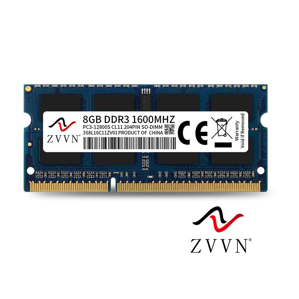 ZVVN 32GB Kit (4x 8GB) DDR3 1600 (PC3 12800) 204-Pin 1.5V SO-DIMM RAM Laptop Notebook Memory Blue Model 3S8L16C11ZV04