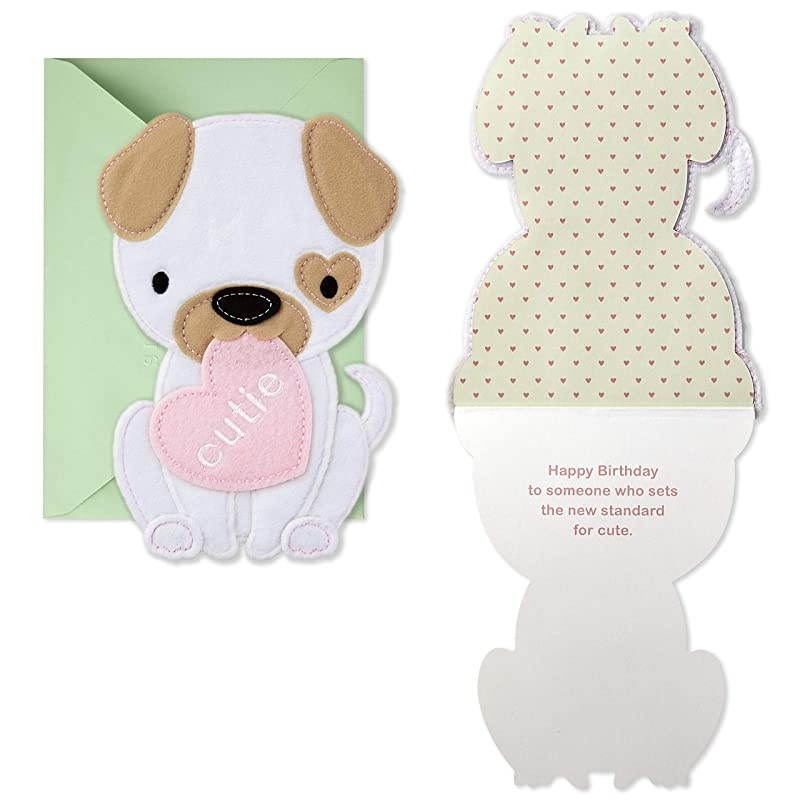 Signature Birthday Card for Kids Cute Puppy
