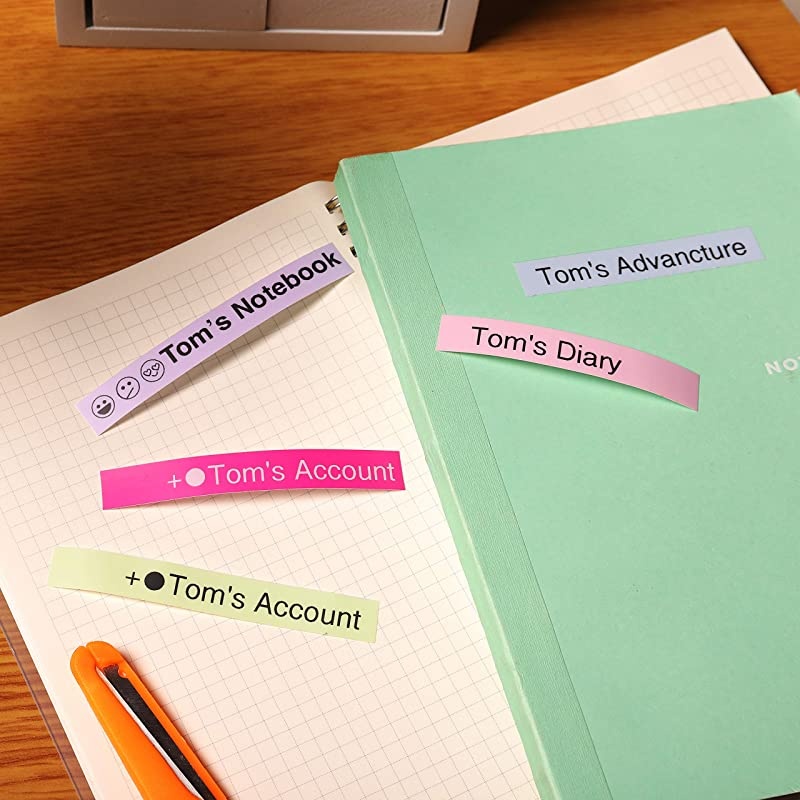 Compatible Label Tape Replacement for Brother P Touch Label Maker Tape TZe 12mm 047 Inch Laminated Label Pastel PurpleBluePink White on Berry PinkLime Green for Ptouch PTD210 H110 8m