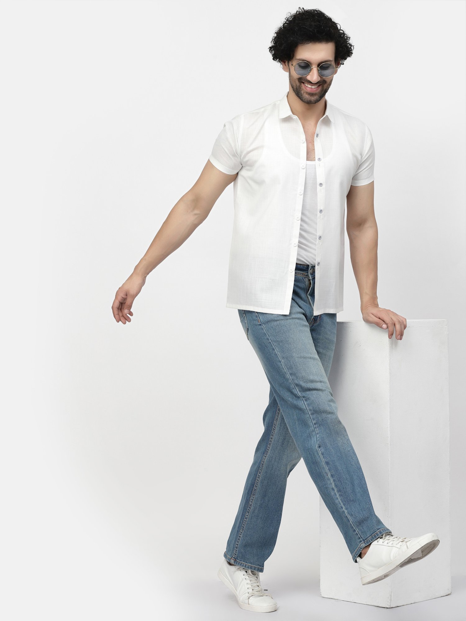 Lela White Regular Fit Shirt