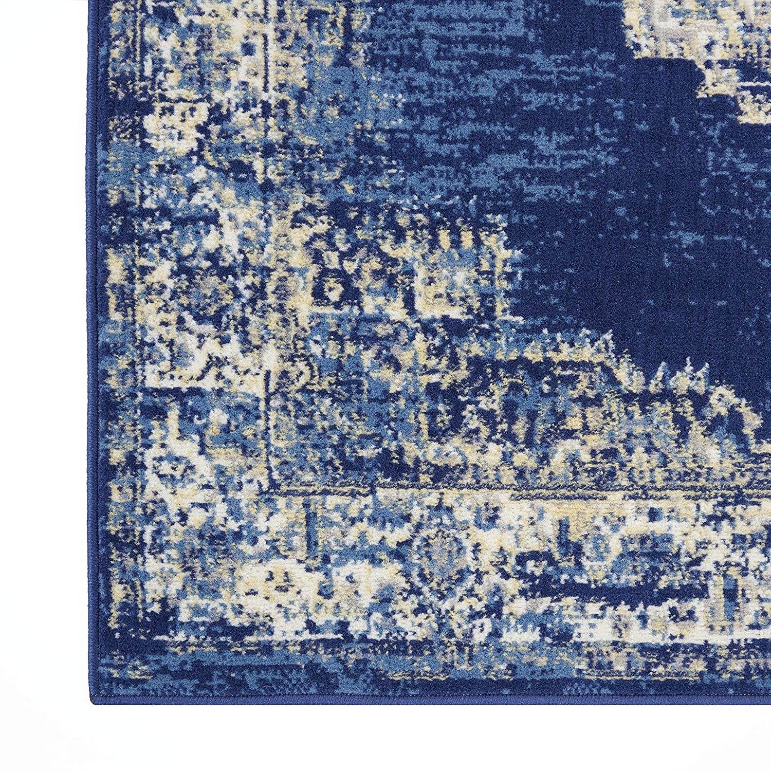 Nourison Grafix Navy/Blue Area Rug 6 x 9, 6X9