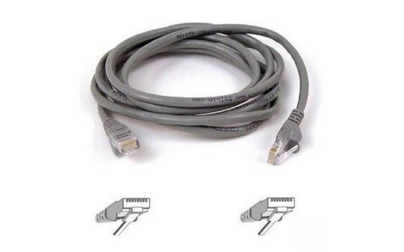 Belkin Cat5e Patch Cable - RJ-45 Male Network - RJ-45 Male Network - 2ft - Gray