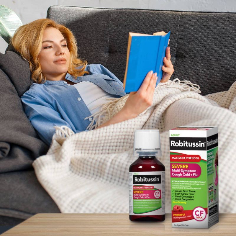 Robitussin Maximum Strength Multi-Symptom Cold Relief Liquid - Dextromethorphan - 8 fl oz
