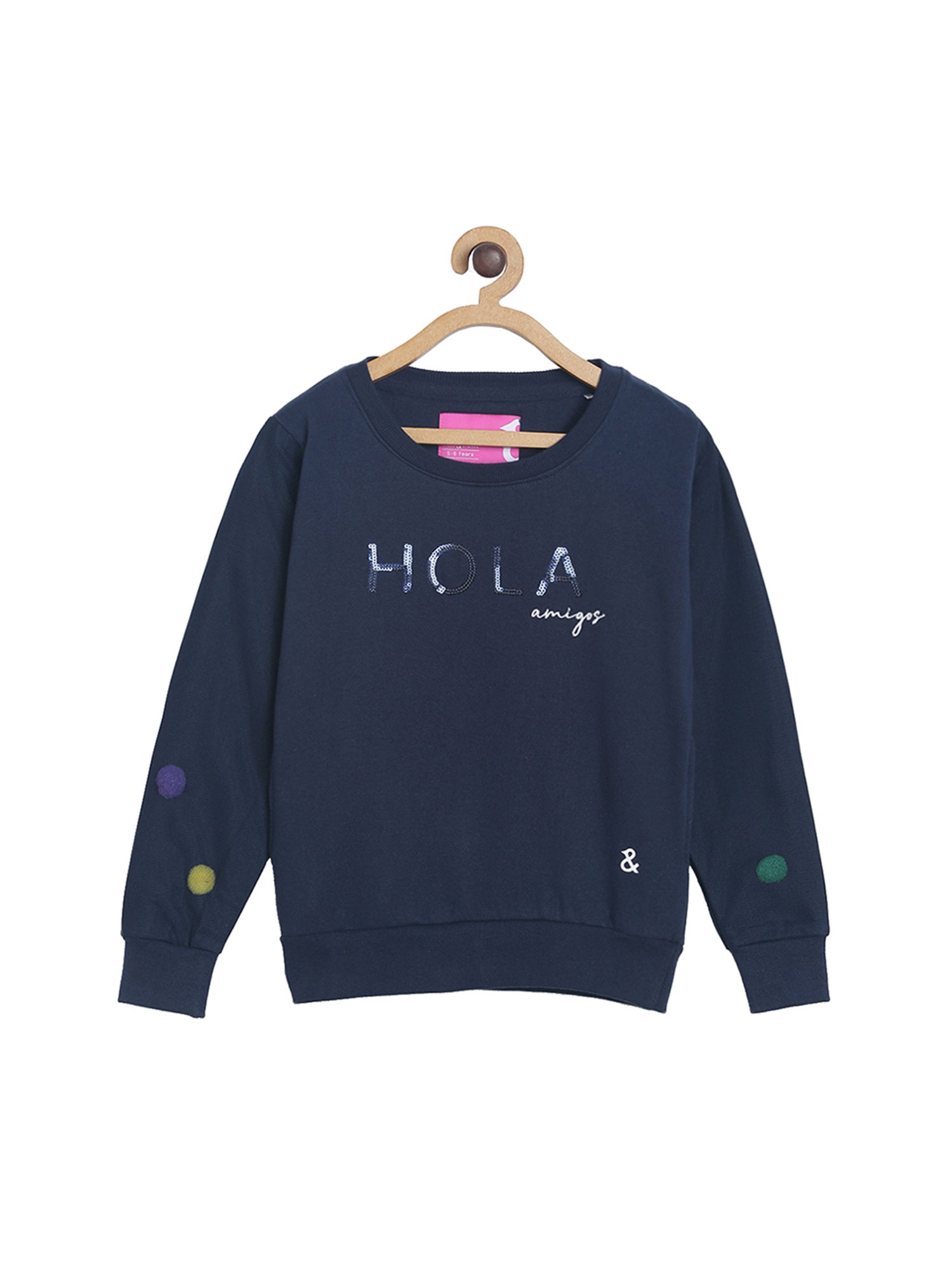 Tales & Stories Kids Navy Embroidered Sweatshirt