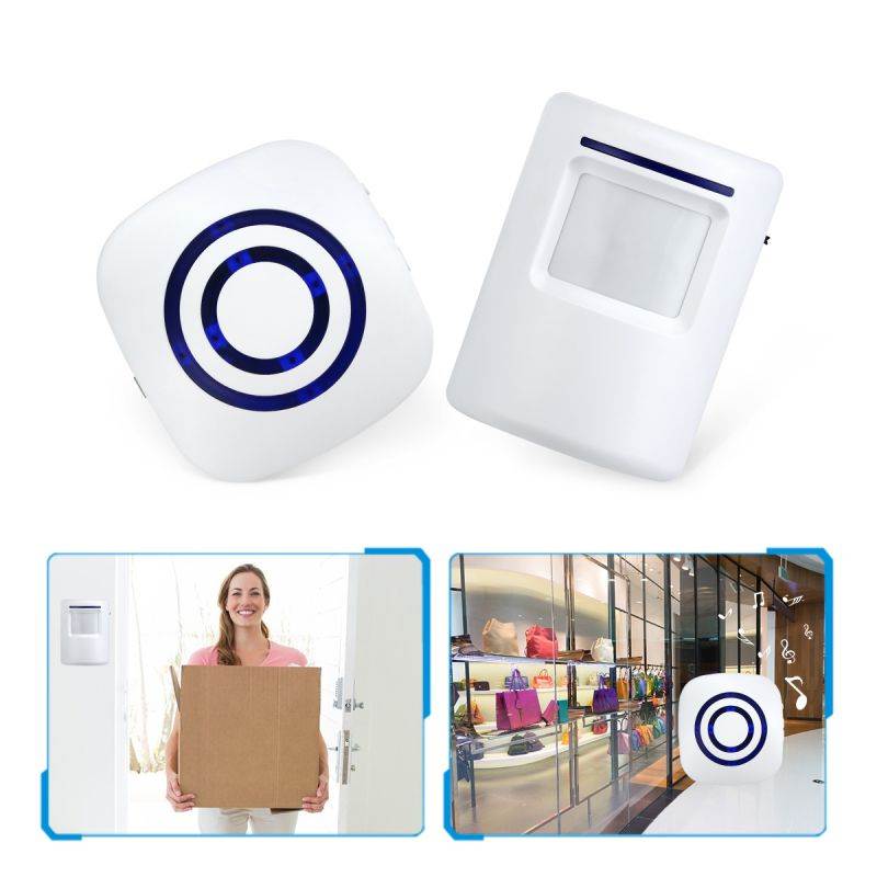 FirstPower Wireless Doorbell Door Open Chime Motion Sensor Alarm Home Security Doorbell Driveway Alarm Alert System
