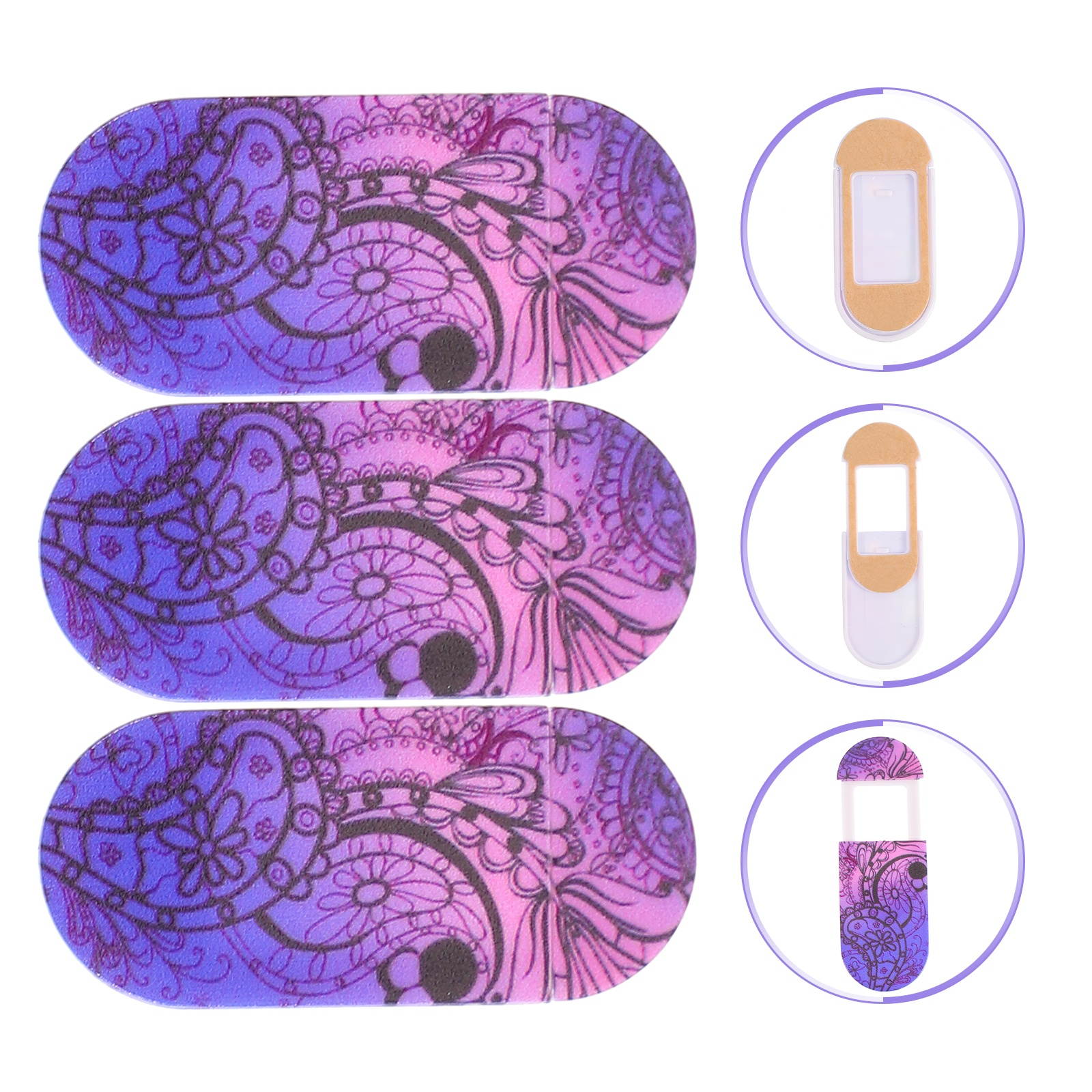 3pcs Decorative Notebook Camera Cover Safety Protection Webcam Slider Blocker