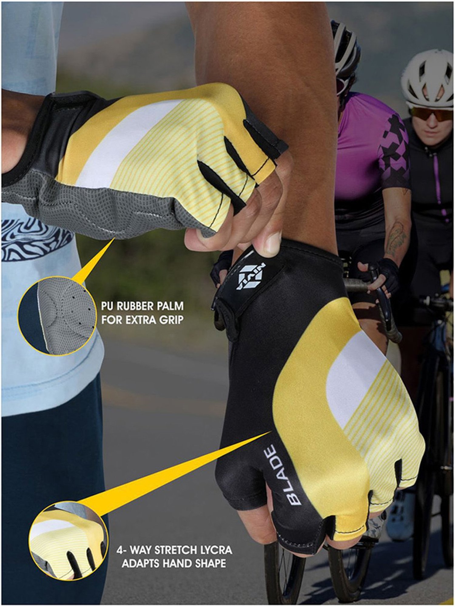 Nivia Blade Gym Glove (Yellow) Size - L2