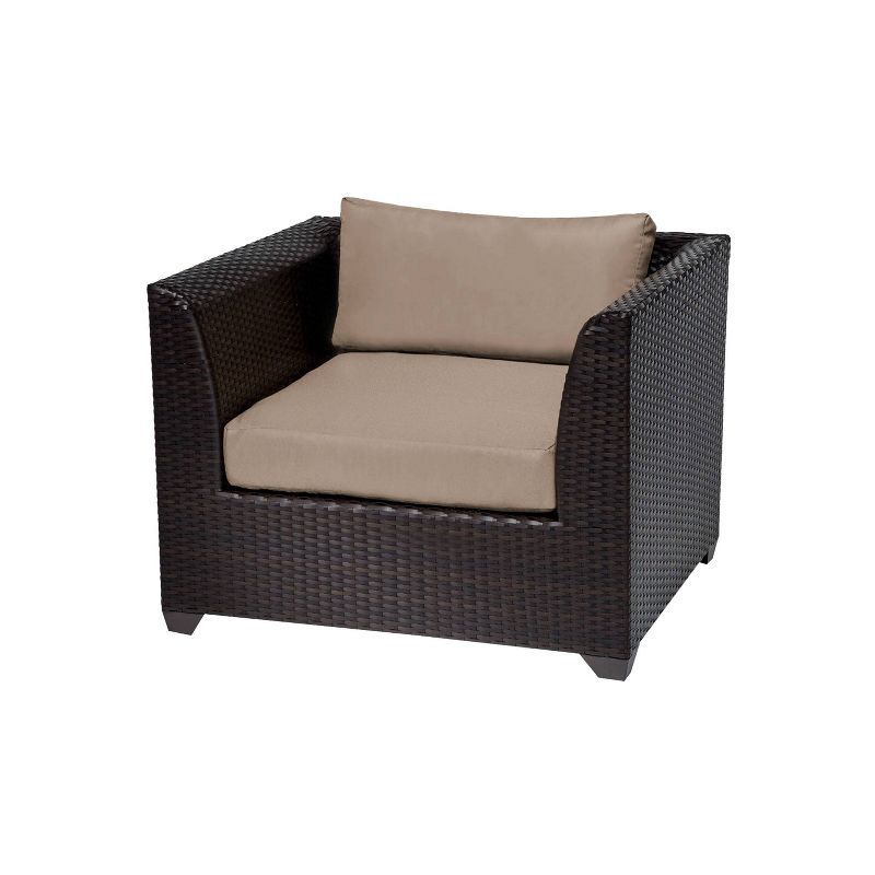 3pc Outdoor Wicker Conversation Set with Sofa Chairs & Table - Crestlive Products