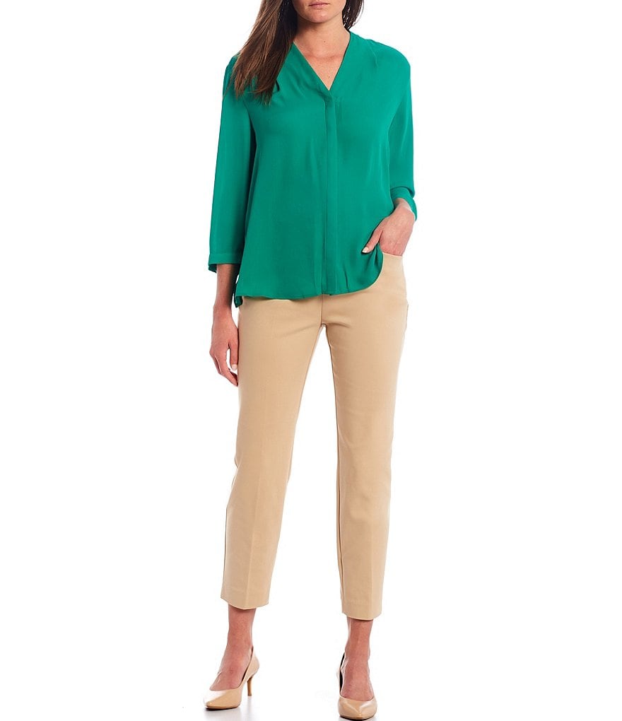 Westbound Petite Size Linen Capri Pants