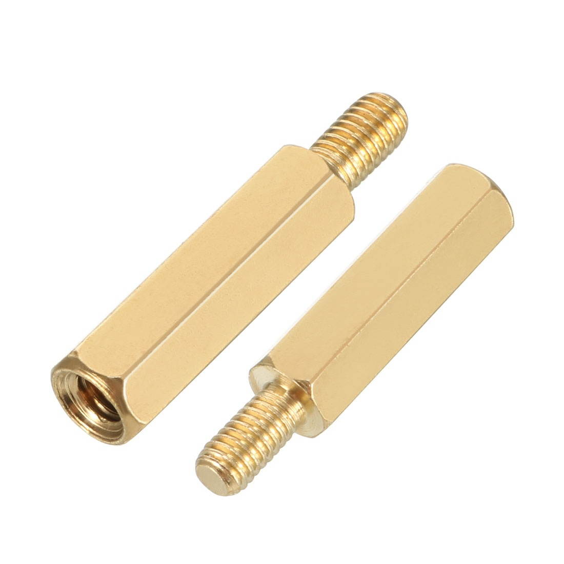 2pcs M3 16+6mm Female Male Thread Brass Hex Standoff Spacer Screws PCB Pillar