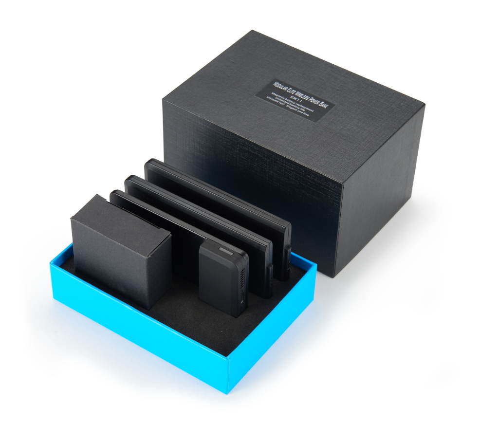 Ultra thin and cool wireless mobile power supply (power bank) equipped with 10000 MAH magnetic induction electromagnetic module (5000mAh * 2) wired charging 18W, wireless charging 10W