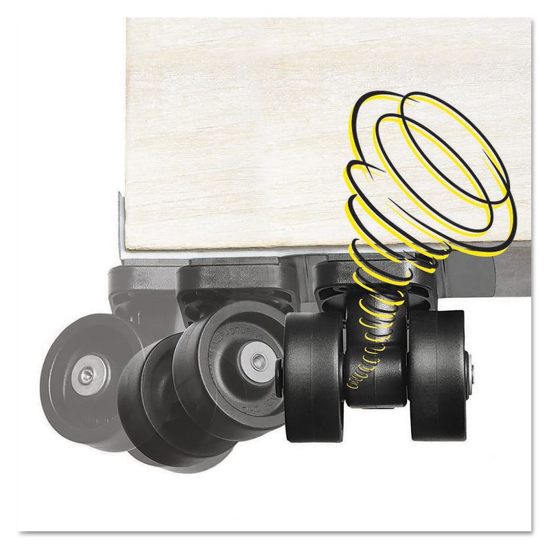 Master Caster Roll-Arounds Instant Swivel Wheels Self-Adhesive Black 4/Set 17240